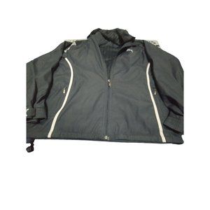 Puma Men's Long Sleeve Black Hoodie Full Zip Logo Size‎ XXL Detachable Hood